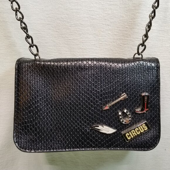 Circus by Sam Edelman Clive Pin Embellished Black Crossbody Bag Handbag Purse - Picture 1 of 8